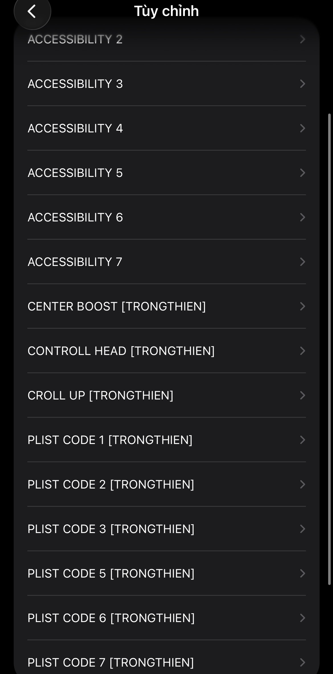 Config khẩu lệnh TrongThien