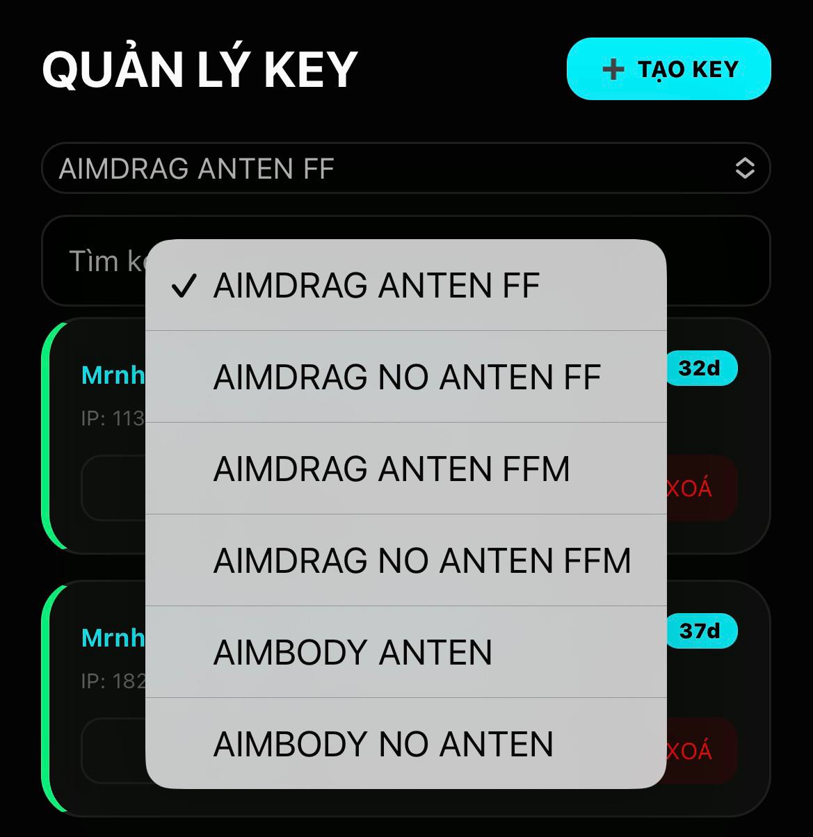 Aim đầu drag proxy ios