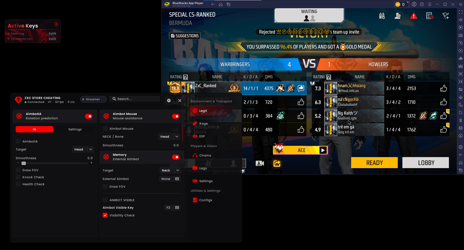 AIMBOT FFx86 + FAKELAG